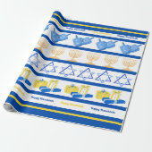 Hanukkah Wrapping Paper Cadeaupapier (Uitgerold)