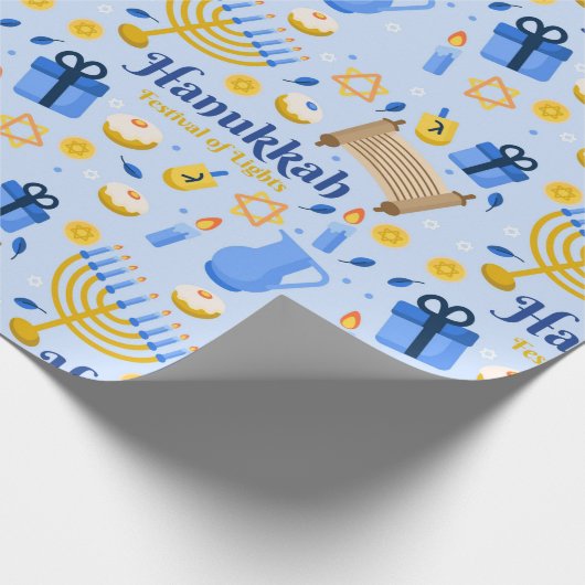Hanukkah Wrapping Paper Cadeaupapier (Hoek)