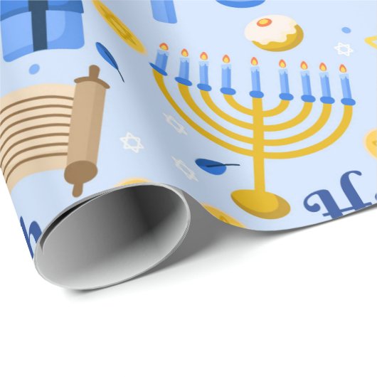 Hanukkah Wrapping Paper Cadeaupapier (Rol Hoek)
