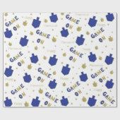 Hanukkah Wrapping Paper Chanukah GAME ON Cadeaupapier (Vlak)