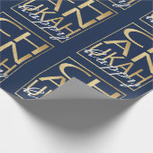 Hanukkah Wrapping Paper Chanukah Happy Gold Cadeaupapier (Hoek)