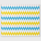 Hanukkah Wrapping Paper "Chevron Menorah 2" Cadeaupapier (Vlak)