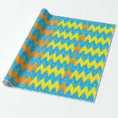 Hanukkah Wrapping Paper "Chevron Menorah" Cadeaupapier (Uitgerold)