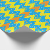 Hanukkah Wrapping Paper "Chevron Menorah" Cadeaupapier (Hoek)
