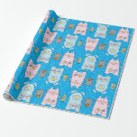 Hanukkah Wrapping Paper "Dog Cat Bird Mouse" Cadeaupapier<br><div class="desc">"Hanukkah Happy/Dog Cat Bird Mouse". Ik hoop dat je onze nieuwe Hanukkah Happy cadeauomslag leuk vindt met een herhalend patroon van onze "Hond, Cat, Bird en Mouse". Geniet van mijn nieuwste papieren ontwerp. De prijs is afhankelijk van de keuze uit vier papiertypen en vijf papierformaten. Bedankt voor het stoppen en...</div>