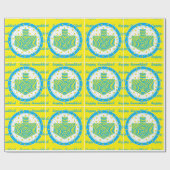 Hanukkah Wrapping Paper "Dreidel Pinwheels 2" Cadeaupapier (Vlak)