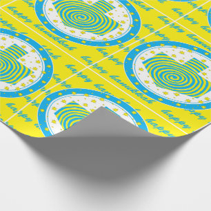 Hanukkah Wrapping Paper "Dreidel Pinwheels 2" Cadeaupapier
