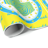 Hanukkah Wrapping Paper "Dreidel Pinwheels 2" Cadeaupapier (Rol Hoek)