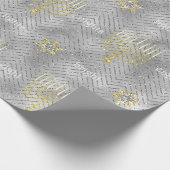 Hanukkah Wrapping Paper "Elegant Menorah" Cadeaupapier (Hoek)