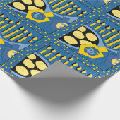 Hanukkah Wrapping Paper "Frying Latkes" Cadeaupapier (Hoek)