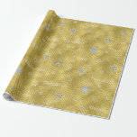 Hanukkah Wrapping Paper "Glitzy Bling" Cadeaupapier<br><div class="desc">"Hanukkah Glitzy Bling" Ik hoop dat u van onze nieuwe "Hanukkah Happy"-cadeauomslag houdt,  met zilver en goud,  zodat u uw cadeaus kunt :) Kies uit vier stijlen en vijf verpakkingsformaten. Geniet van en bedankt voor het stoppen en winkelen. Je bedrijf wordt zeer gewaardeerd. Happy Hanukkah!</div>