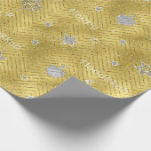 Hanukkah Wrapping Paper "Glitzy Bling" Cadeaupapier (Hoek)