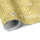 Hanukkah Wrapping Paper "Glitzy Bling" Cadeaupapier (Rol Hoek)