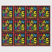 Hanukkah Wrapping Paper "Hanukkah is Funukkah" Cadeaupapier (Vlak)