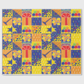 Hanukkah Wrapping Paper "Hanukkah Squares" Cadeaupapier (Vlak)