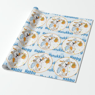 Hanukkah Wrapping Paper "Happy Hanukkah" Cadeaupapier