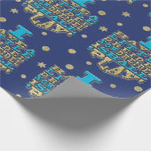 Hanukkah Wrapping Paper "I have a Little Dreidel" Cadeaupapier (Hoek)