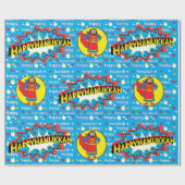Hanukkah Wrapping Paper "Judah Super Hero" Cadeaupapier (Vlak)