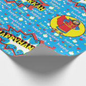 Hanukkah Wrapping Paper "Judah Super Hero" Cadeaupapier (Hoek)