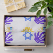 Hanukkah Wrapping Paper – Menorah, Star of David Tissuepapier (Geschenk)