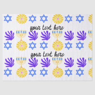 Hanukkah Wrapping Paper – Menorah, Star of David Tissuepapier