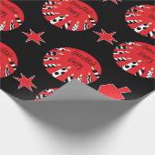 Hanukkah Wrapping Paper "Red, White, Black" Cadeaupapier (Hoek)