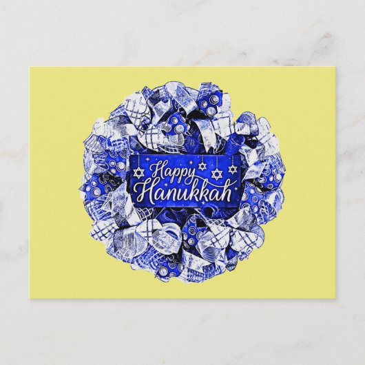 Hanukkah Wreath Briefkaart (Voorkant)