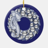 Hanukkah Wreath Keramisch Ornament (Achterkant)