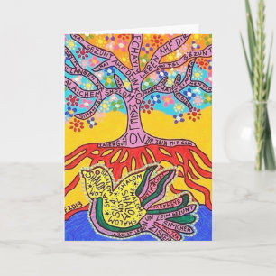 Hanukkah Yiddish Spirituele vredestaal Kaart