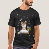 Hanukkah Yorki Dog Snow Wereldbol Pajama T-shirt (Voorkant)