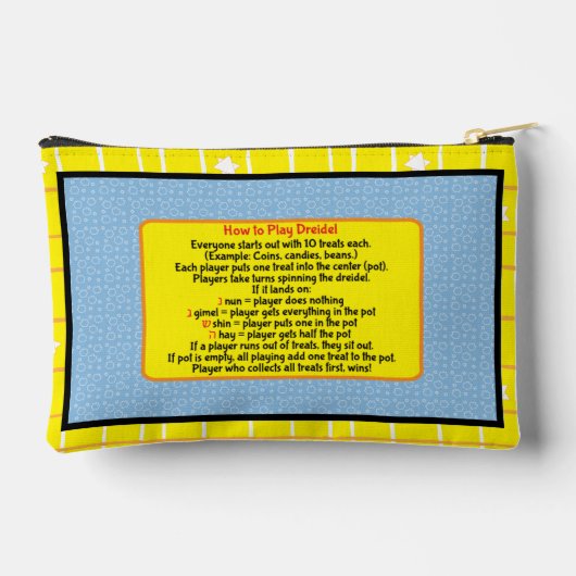 Hanukkah Zeevie bij Play Dreidel Accessoire Pouc Etui (Achterkant)