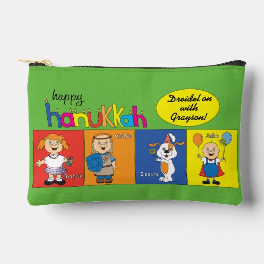 Hanukkah Zeevie en vrienden Dreidel Etui (Voorkant)