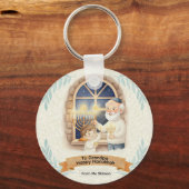 Hanukkah Zegen - Opa en Kind Sleutelhanger (Voorkant)