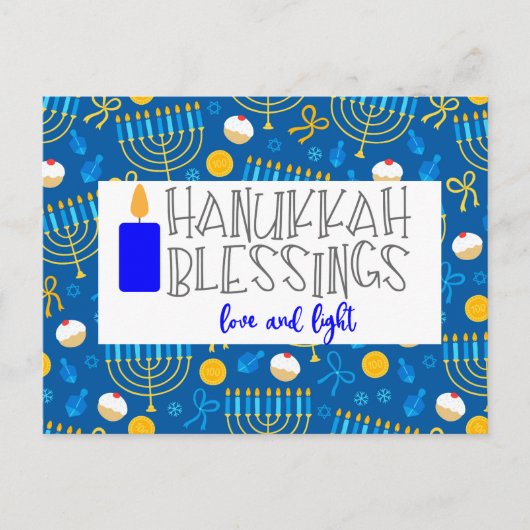 Hanukkah Zegeningen Briefkaart (Voorkant)