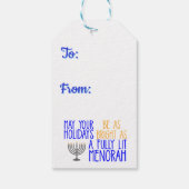 Hanukkah Zegeningen Cadeautags Cadeaulabel (Achterkant)