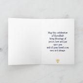 HANUKKAH ZEGENINGEN Vrede Liefde Joy Stars HEBREEU Feestdagen Kaart (Binnen)