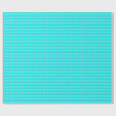 Hanukkah Zilveren Menora op Aqua Blauw Cadeaupapier (Vlak)