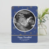 Hanukkah zwangerschap ultrasone aankondiging (Staand voorkant)