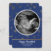 Hanukkah zwangerschap ultrasone aankondiging (Voorkant / Achterkant)