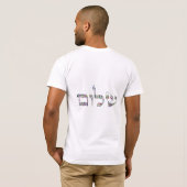 Hanukkiah en Shalom, gemaakt met Gemstenen T-shirt (Achterkant volledig)