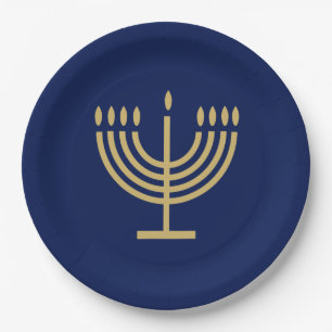 Hanukkiah Gelukkig Hanukkah Joodse dreidel Menorah Papieren Bordje