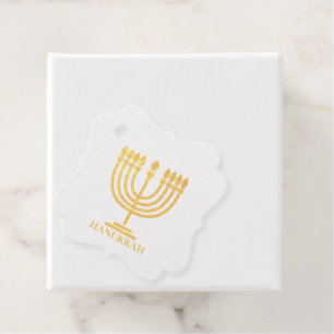Hanukkiah Happy Hanukkah Jewish Holiday Menorah Bedankjes Labels