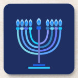 Hanukkiah Happy Hanukkah Jewish Holiday Menorah Bier Onderzetter<br><div class="desc">Hanoekiah-symbool. Happy Hanukkah Party Jewish Holiday Blue Menorah. Jewish Holiday Chanukkah Decoratie met traditioneel Chanoekanesymbool: Navy Blue color hanukkiah menorah, kandlestik met kaarsen, ster van David en neon blue ggloed illusie. Hanukkah Festival of light Event Decoration. Jeruzalem, Israël. Home > Keuken & Mijnbouw > Barware & Bar Tools > Onderzetters...</div>