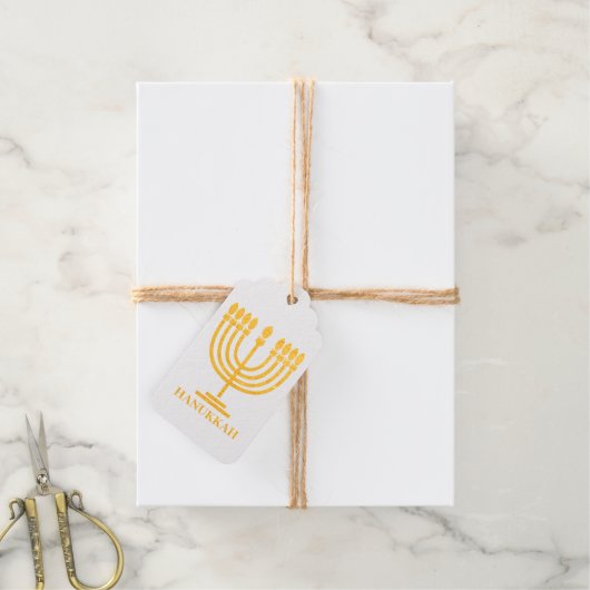 Hanukkiah Happy Hanukkah Jewish Holiday Menorah Cadeaulabels (Met Koord)