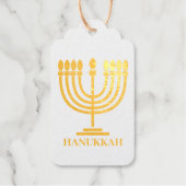 Hanukkiah Happy Hanukkah Jewish Holiday Menorah Cadeaulabels (Voorkant)