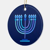 Hanukkiah Happy Hanukkah Jewish Holiday Menorah Keramisch Ornament (Links)