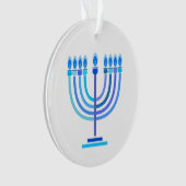 Hanukkiah Happy Hanukkah Jewish Holiday Menorah Ornament (voorkant)