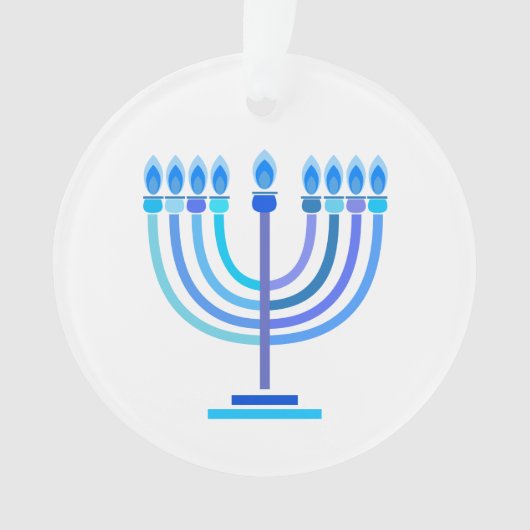 Hanukkiah Happy Hanukkah Jewish Holiday Menorah Ornament (voorkant)