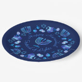 Hanukkiah Happy Hanukkah Jewish Holiday Menorah Papieren Bordje (Gekanteld)