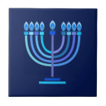 Hanukkiah Happy Hanukkah Jewish Holiday Menorah Tegeltje<br><div class="desc">Chanoeka Symbool. Gelukkig Chanoeka Party Joodse Vakantie Blauwe Menora. Joodse vakantie Chanoeka Decoratie met traditionele Chanuka decoratief symbool - Marine Blauwe kleur hanukkiah menorah, kandelaar met kaarsen, ster van David en neon blauwe gloeiende lichten illustratie. Chanoeka Festival van lichten Evenement Decoratie. Jeruzalem, Israël. Home > Home Decor > Thuisaccenten >...</div>